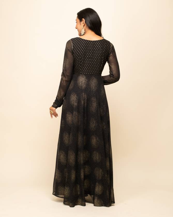 Fiorra SET0000 07 Designer Georgette Gown With Dupatta Wholesale Market In Delhi
